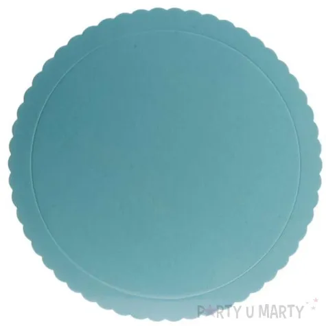 podklad pod tort falisty brzeg niebieski dekora 30 cm