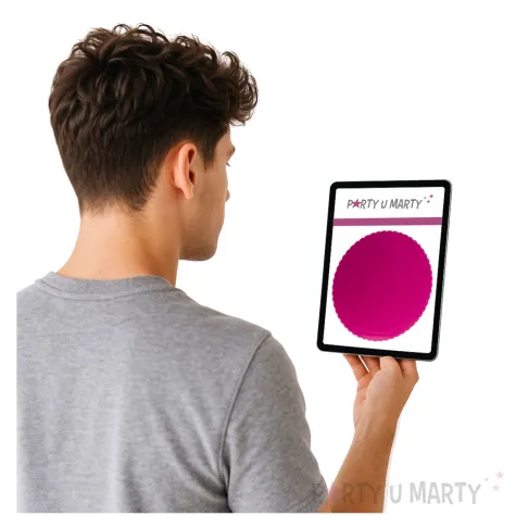 podklad pod tort falisty brzeg rozowy dekora 25 cm