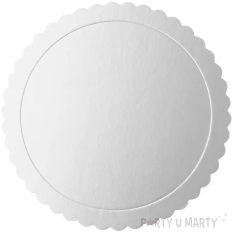 podklad pod tort falisty brzeg srebrny partypal 30 cm