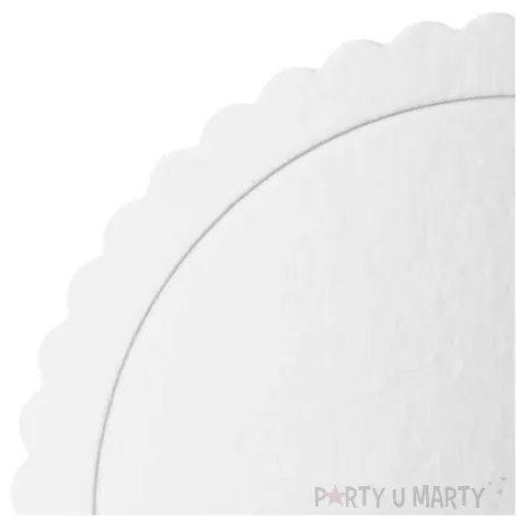 podklad pod tort falisty brzeg srebrny partypal 30 cm