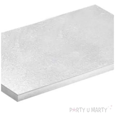 podklad pod tort tablica tortowa srebrny dekora 30x25 cm