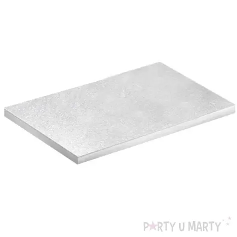 podklad pod tort tablica tortowa srebrny dekora 35x25 cm
