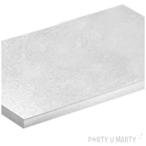 podklad pod tort tablica tortowa srebrny dekora 35x25 cm