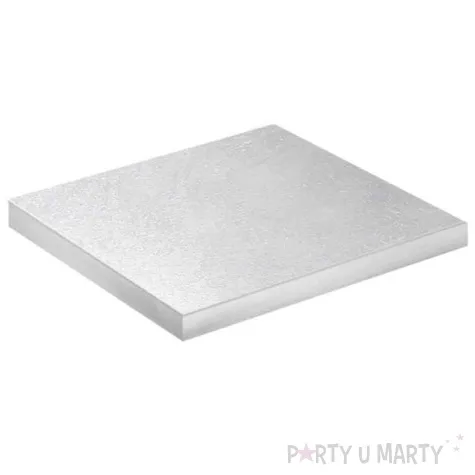 podklad pod tort tablica tortowa srebrny dekora 40x40 cm