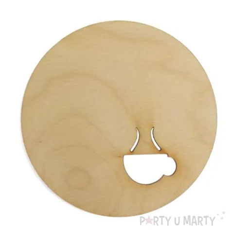 podkladka drewniana herbata okragla 10 cm