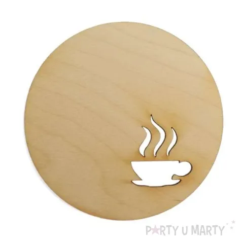 podkladka drewniana kawa okragla 10 cm