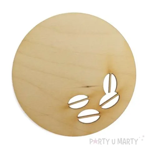 podkladka drewniana kawa ziarnista okragla 10 cm