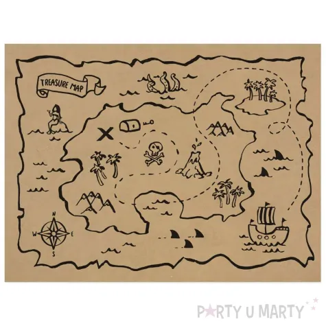 podkladka na stol piraci partydeco 40x30 cm 30 szt