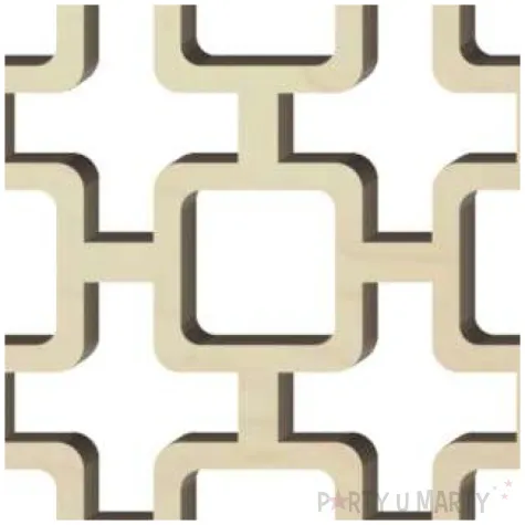 podkladki drewniane azur kafelki 6 szt