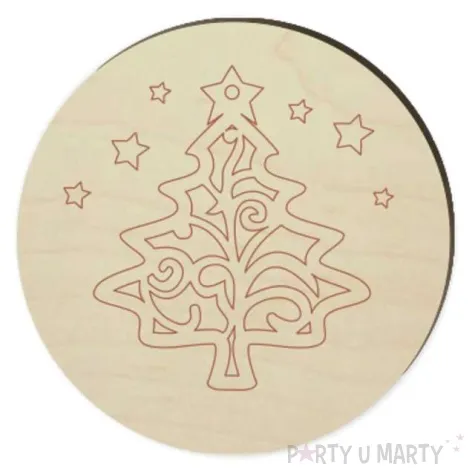 podkladki drewniane choinka wsrod gwiazd 6 szt