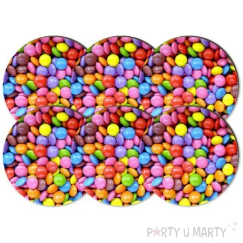 podkladki drewniane cukierki kamyki 6 szt