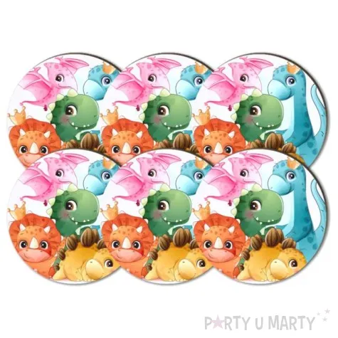 podkladki drewniane dino baby mix 6 szt
