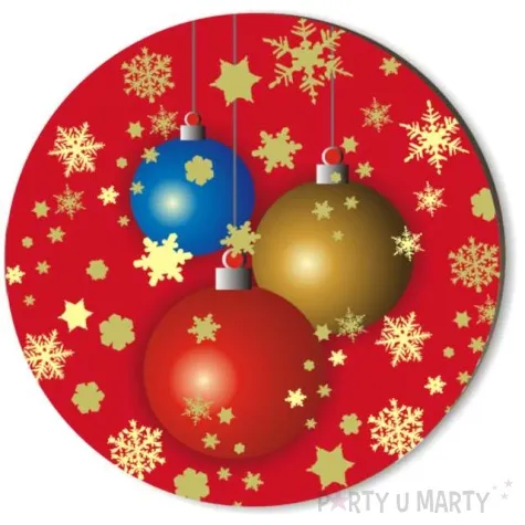 podkladki drewniane gwiazdkowe bombki 6 szt