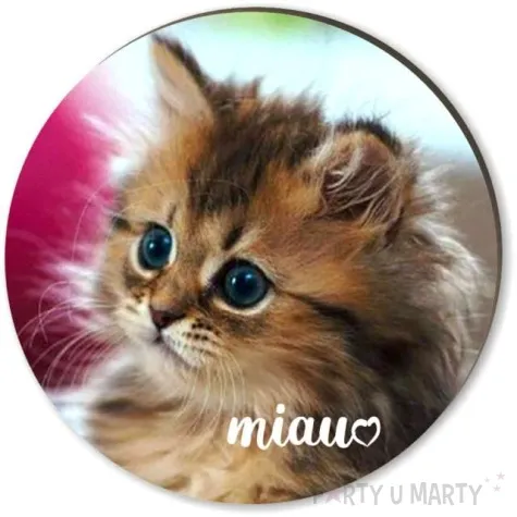 podkladki drewniane kotki miau mix 6 szt