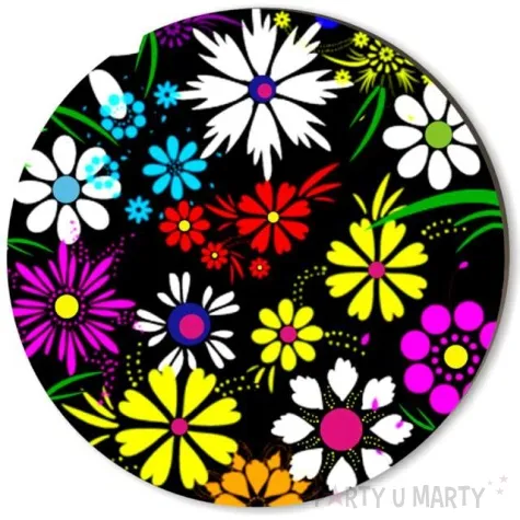 podkladki drewniane kwiaty polne mix 6 szt