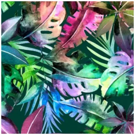 podkladki drewniane liscie palmy zielono rozowe 6 szt