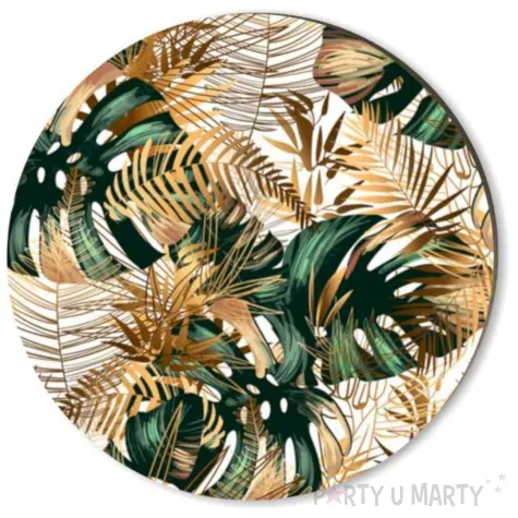podkladki drewniane liscie palmy zlote 6 szt
