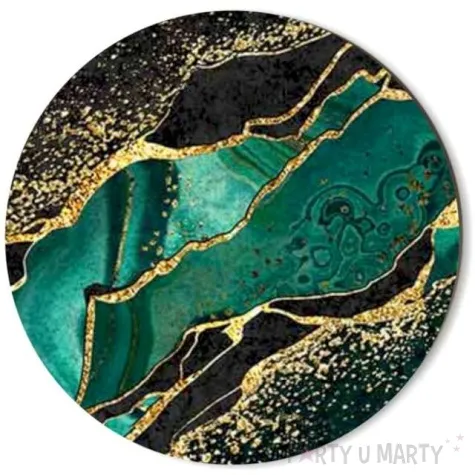 podkladki drewniane marmur malahitowa zielen 6 szt