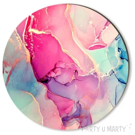 podkladki drewniane marmur witrazowy 6 szt