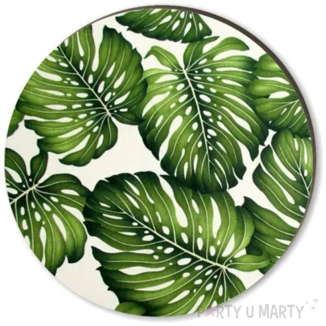 podkladki drewniane monster leaf 6 szt