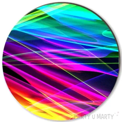 podkladki drewniane neonowe swiatlo mix 6 szt