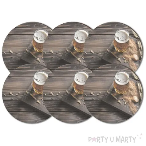 podkladki drewniane nie ma jak kufel piwa 6 szt