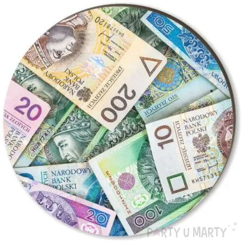 podkladki drewniane pieniadze banknoty 6 szt