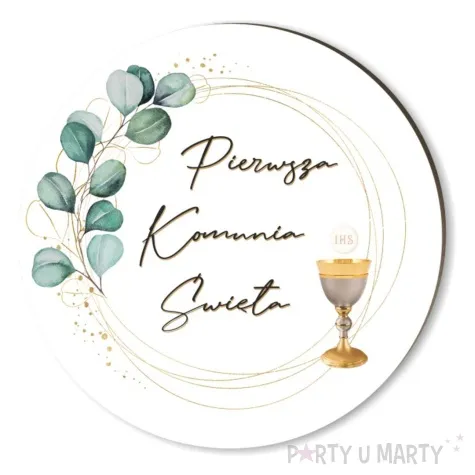 podkladki drewniane pierwsza komunia swieta eukaliptus z hostia 6 szt