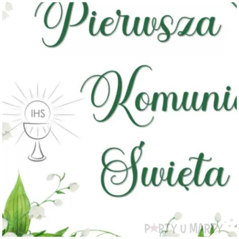 podkladki drewniane pierwsza komunia swieta konwalie 6 szt