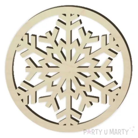 podkladki drewniane platek sniegu 6 szt