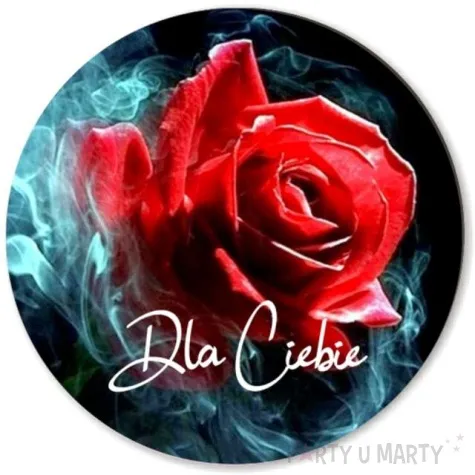 podkladki drewniane roza dla ciebie 6 szt