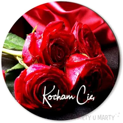 podkladki drewniane roza kocham cie 6 szt