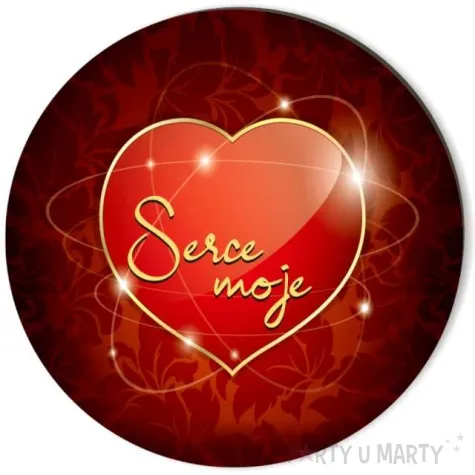 podkladki drewniane serce moje 6 szt