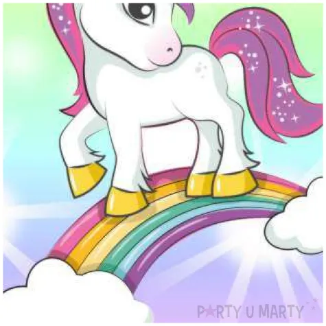 podkladki drewniane unicorn jednorozec 6 szt