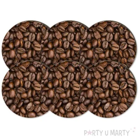 podkladki drewniane ziarna kawy 6 szt