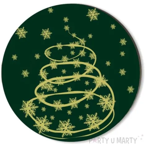 podkladki drewniane zlota choinka 6 szt