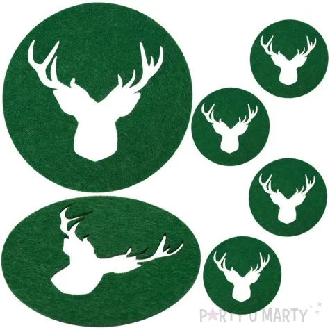 podkladki filcowe jelonek zielony czakos 6 szt