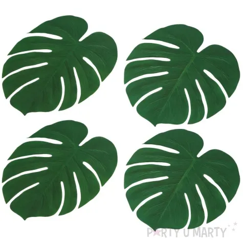 podkladki na stol liscie palmowe zielony guirca 34 cm 4 szt