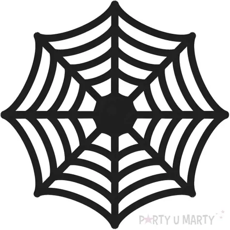 podkladki na stol pajeczyna czarny partydeco 27 5 cm 4 szt