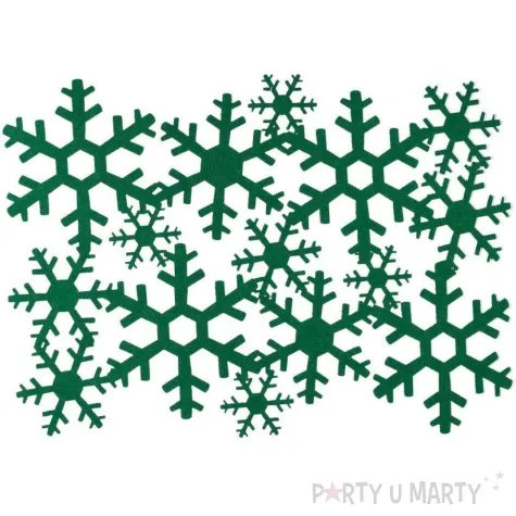 podkladki na stol sniezynki platki sniegu zielony czakos 35 x 25 cm 6 szt