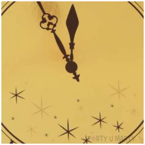 podkladki na stol sylwester zloty zegar santex 34 cm 4 szt