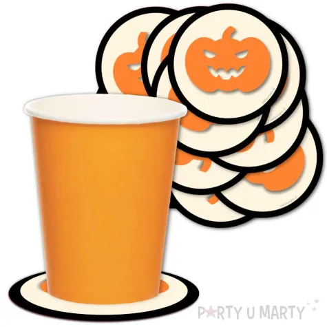 podkladki papierowe halloween dynia 9 5 cm 12 szt