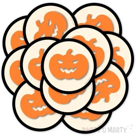 podkladki papierowe halloween dynia 9 5 cm 12 szt