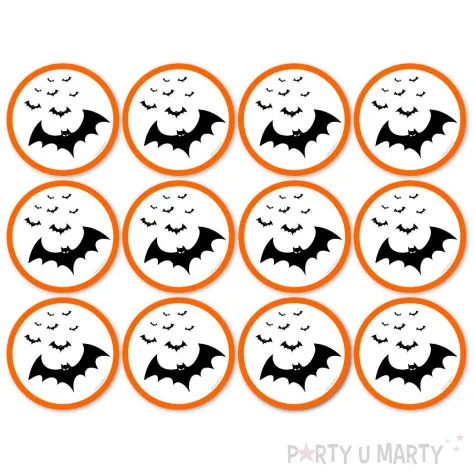 podkladki papierowe halloween nietoperze 9 5 cm 12 szt