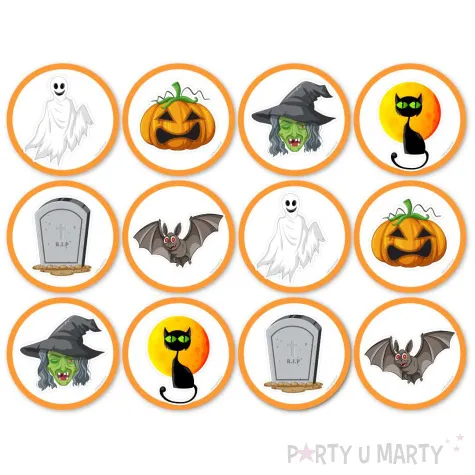 podkladki papierowe happy halloween 9 5 cm 12 szt