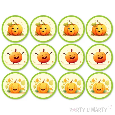 podkladki papierowe happy halloween swieto dyni 9 5 cm 12 szt