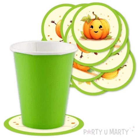 podkladki papierowe happy halloween swieto dyni 9 5 cm 12 szt