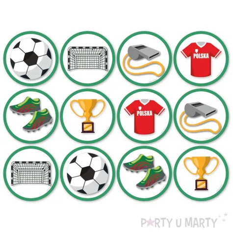 podkladki papierowe pilka nozna polska 9 5 cm 12 szt