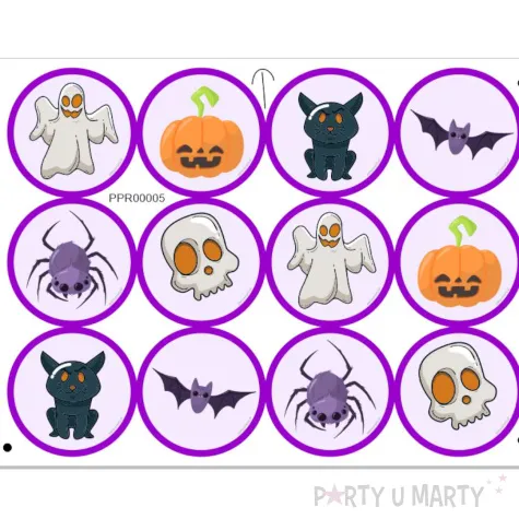 podkladki papierowe straszne halloween 9 5 cm 12 szt