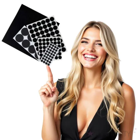 podkladki pod meble mix black czarne 125 szt